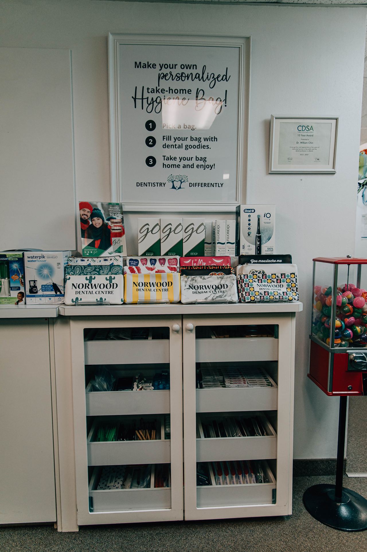 The make-your-own personalized take-home goodie bag station